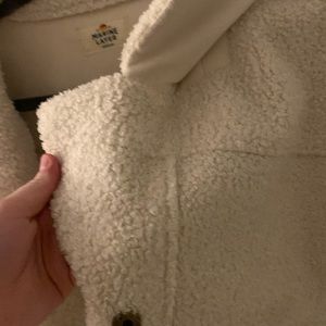 Antique white Sherpa jacket.No tags but rarely worn in perfect condition